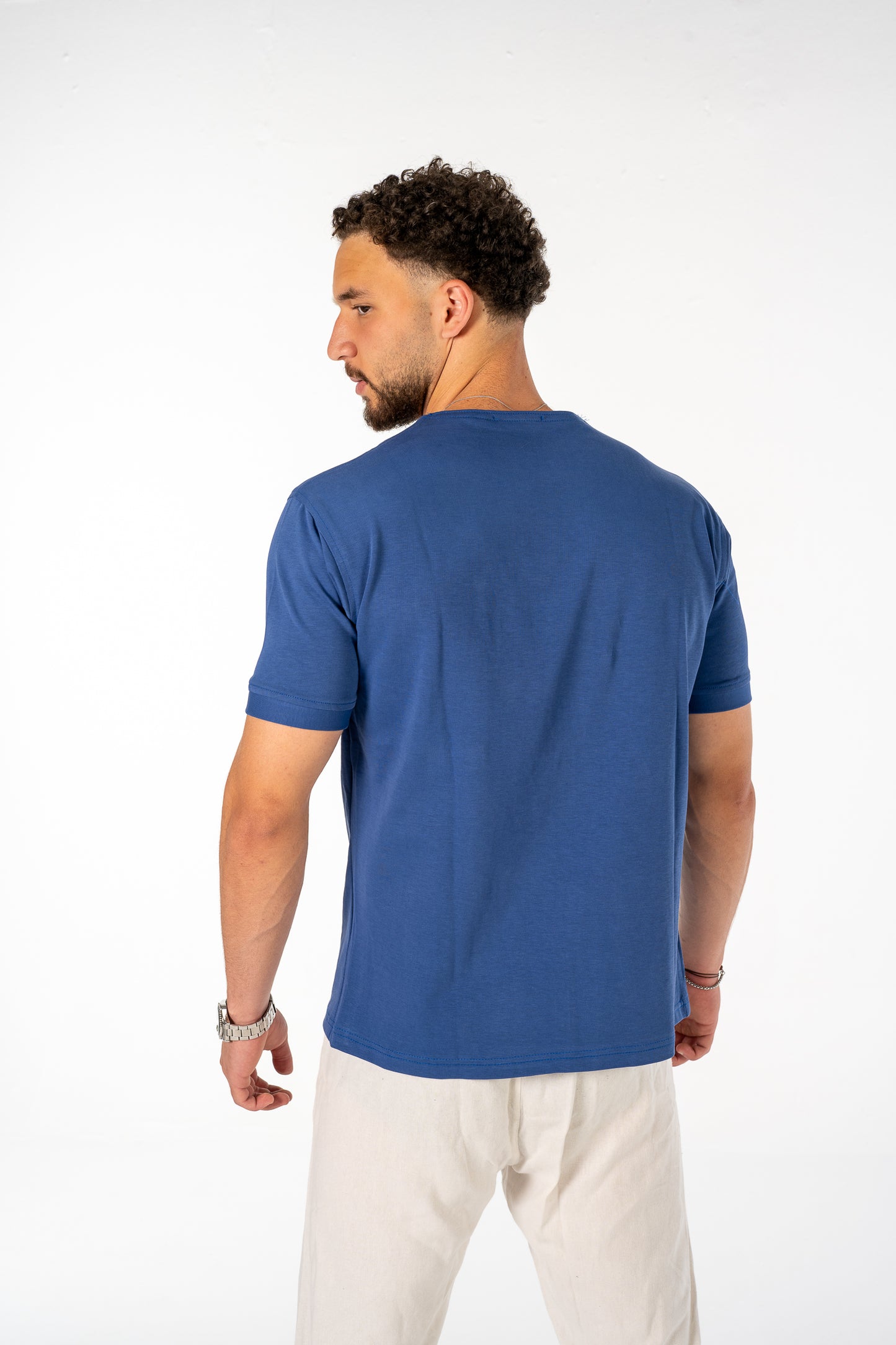 Light Navy Blue V Tee