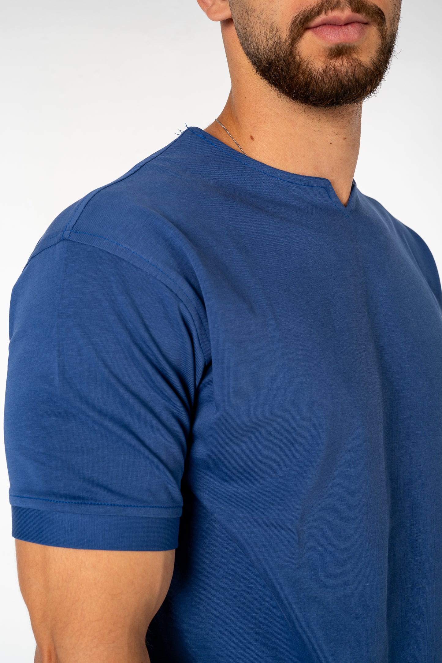 Light Navy Blue V Tee