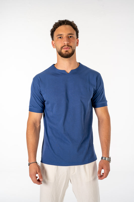 Light Navy Blue V Tee