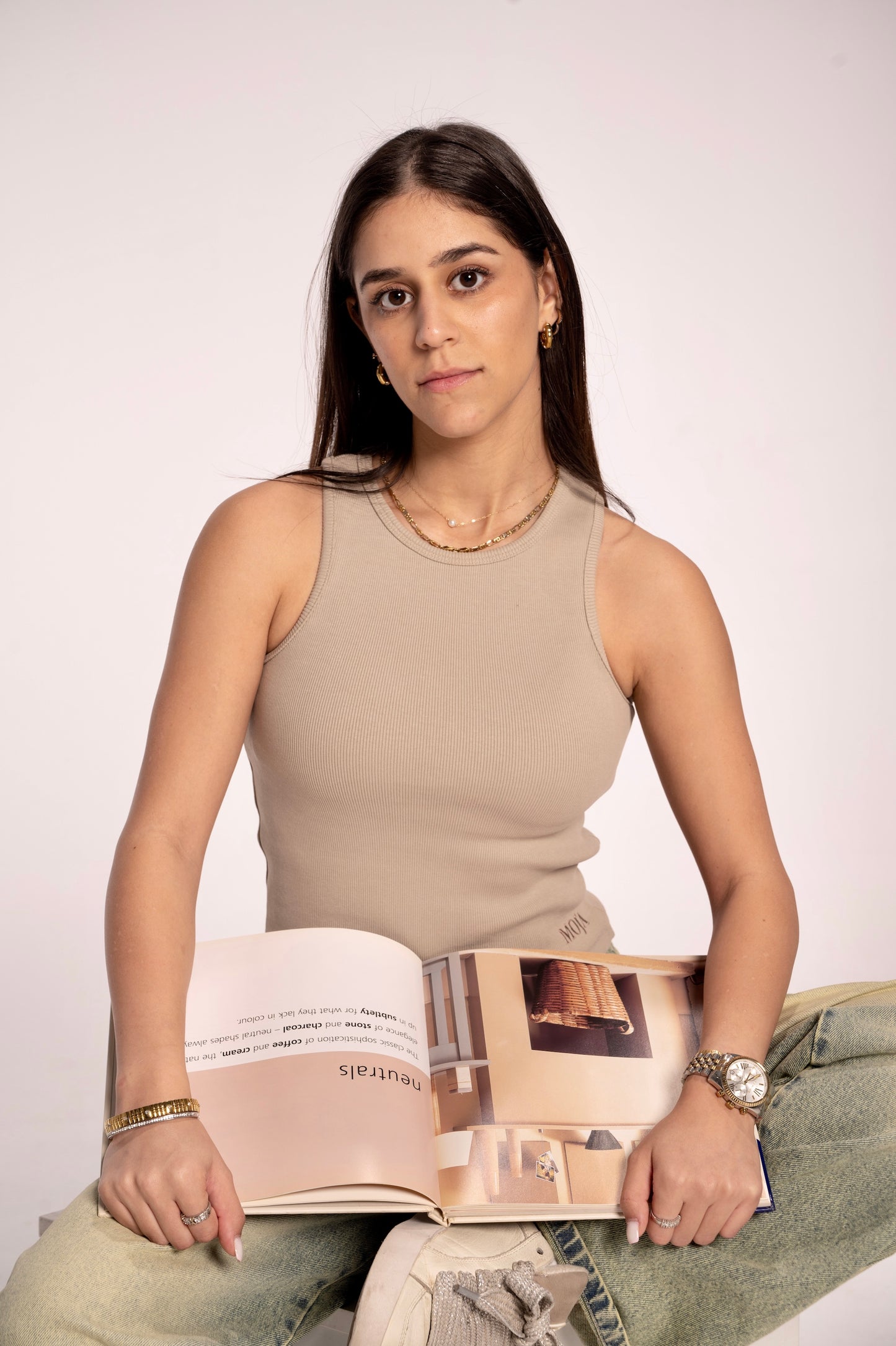 Beige Tank Top
