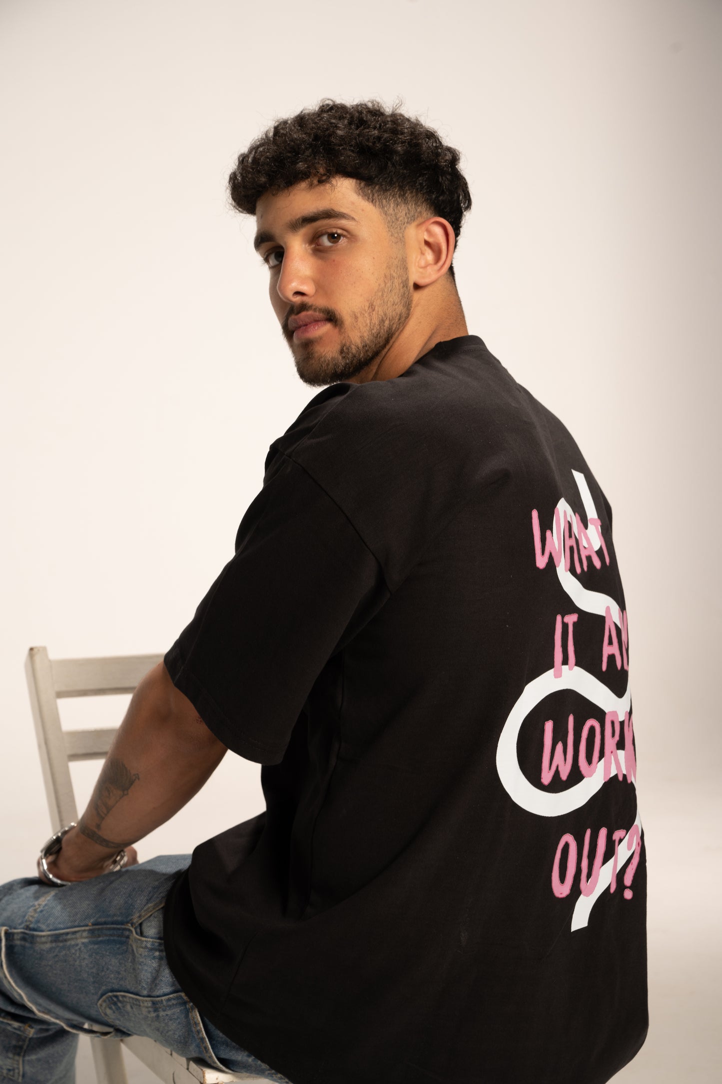 Black "What if it all works out" T-Shirt