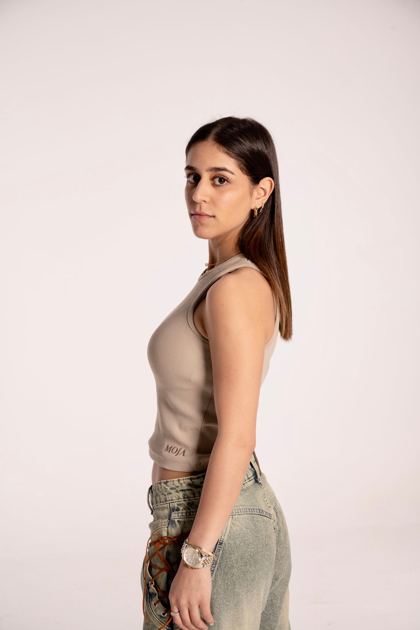 Beige Tank Top