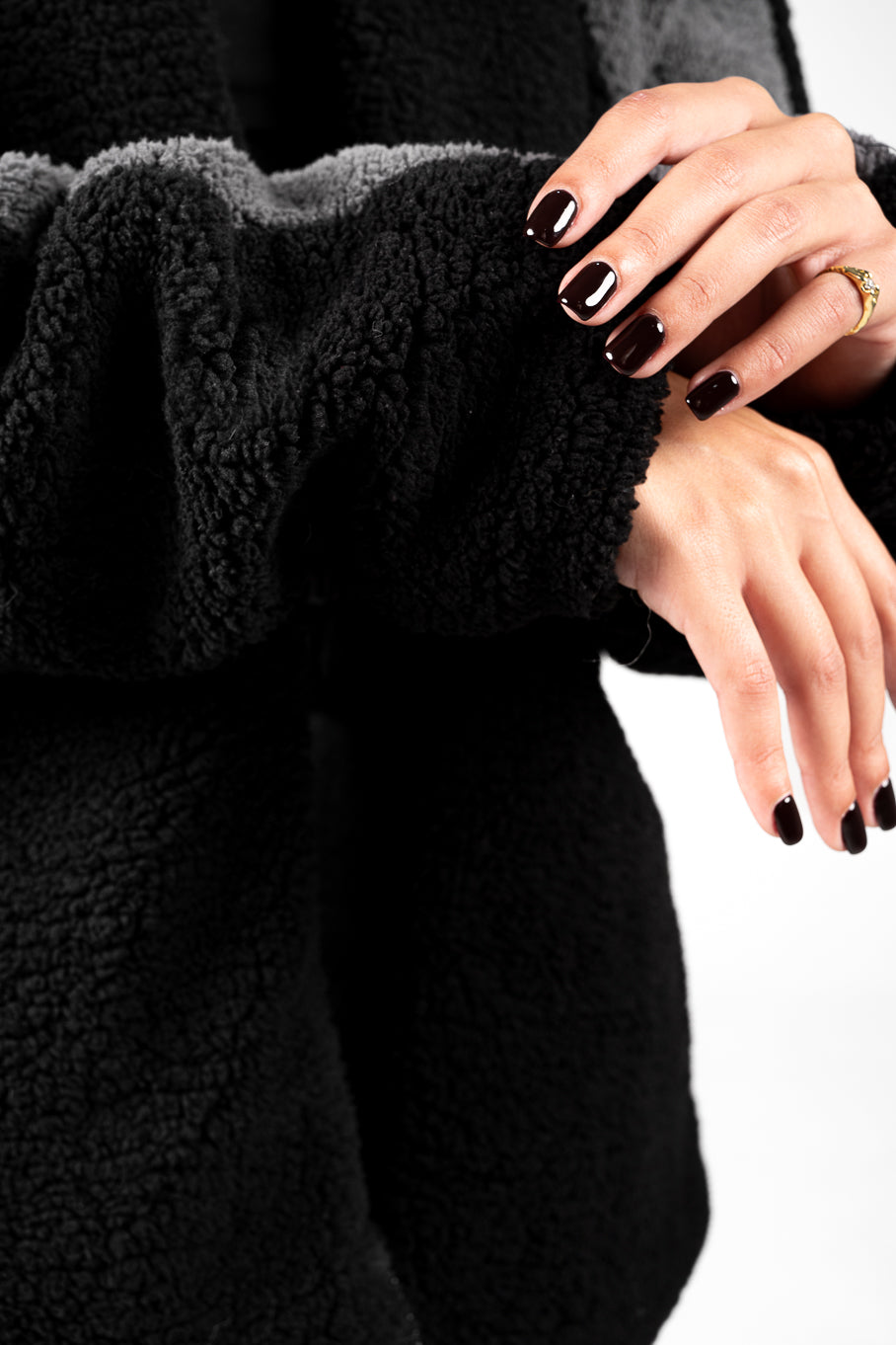 Black/Grey Wool Fleece Jacket