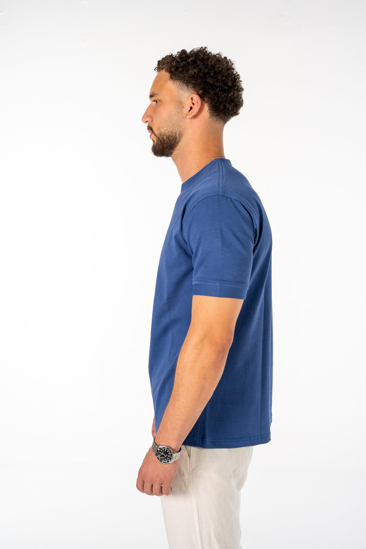 Light Navy Blue V Tee